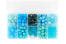 200 Beads Case - Blue Gradient - Acrylic Beads - 10doigts.fr
