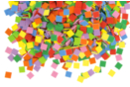 Mosaicos de caucho suave adhesivo - 1000 stickers - Mosaicos de papel, espuma - 10doigts.fr