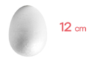 Styrofoam Egg 12 x 9 cm - per unit - Creative Easter Eggs - 10doigts.fr