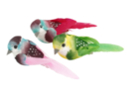 Colored birds on clip - 3 pieces - Stick-on Decorations - 10doigts.fr