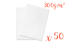 White drawing paper A4 - 300 g - 50 sheets - Reams of Paper - 10doigts.fr