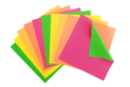 Bicolor origami paper, fluorescent colors 15 x 15 cm - 100 sheets - Origami Papers 59688 - 10doigts.fr