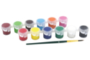 Pintura acrílica - 12 cubos de 6 ml  + 1 pincel - Pintura acrílica mate - 10doigts.fr
