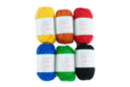 Pelotas mini Caline - 6 colores básicos - Hilo para tejer 59092 - 10doigts.fr