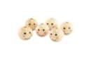 Wooden Beads Faces Ø 2.5 cm - Hole 5 mm - 6 Pieces - Wood Beads - 10doigts.fr