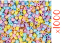 Pastel fuse beads - 1000 beads - 5 mm Ironing Beads - 10doigts.fr