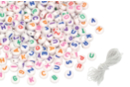 Abalorios redondos letras multicolores - 250 abalorios - Abalorios mensajes - 10doigts.fr