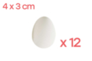 Huevos de plástico 4 cm - 12 unidads - Huevos de Pascua creativo - 10doigts.fr
