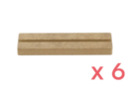 Soclos de madera MDF con una ranura 12 x 3,5 cm - 6 unidads - Siluetas de madera 55487 - 10doigts.fr