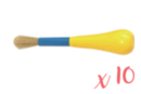 Large Handle Brushes (tuft ø 1.5 cm) - Set of 10 - Brushes 05606 - 10doigts.fr