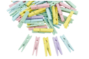 Pinzas de colores pastel 4,5 cm x 50 pcs - Pinzas de madera 55710 - 10doigts.fr