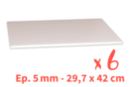 White Foam Board (29.7 x 42 cm) - 6 Pieces - Foam Board and Styrofoam 18398 - 10doigts.fr
