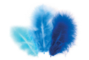 Plumas en camaïeu azul - Set de aproximadamente 50 plumas - Plumas decorativas 10445 - 10doigts.fr