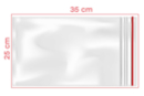 Fundas de plástico zip 25 x 35 cm - 100 unidads - Plástico Transparente 04241 - 10doigts.fr