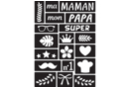 Reusable adhesive stencils - 19 removable patterns - 1 sheet - Adhesive Stencils - 10doigts.fr