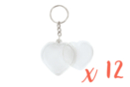 Llavero corazón (5 x 4,8 cm) - 12 unidads - Plástico Transparente 18126 - 10doigts.fr