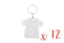 Llavero camiseta (5cm) - 12 unidads - Plástico Transparente 14051 - 10doigts.fr