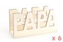 Portacorreos PAPA de madera - 6 unidades - Regalos DIY para el Día del Padre – Para la oficina de papá 54611 - 10doigts.fr