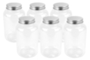 500 ml Plastic Pot with Lid - 6 Pieces - Transparent Plastic 46681 - 10doigts.fr