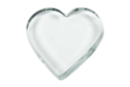 9 x 9 cm solid glass heart paperweight - Glass Supports 18823 - 10doigts.fr