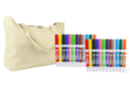 PROMO : 24 rotuladores textiles + REGALO de una bolsa de playa - Pinturas y marcadores para textiles 10217 - 10doigts.fr