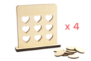 Wooden Heart Power - 4 Games - Wooden Games and Toys 58331 - 10doigts.fr