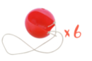 Clown Nose + Elastic Bands - 1 Set (6 Noses) - DIY Costumes 33176 - 10doigts.fr