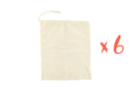 Cotton Bags 25 x 35 cm - 6 pieces - Cotton, Linen - Textiles 06026 - 10doigts.fr