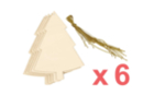 Wooden Tree Ornaments - 6 Pieces - Wooden Decorative Suspensions - 10doigts.fr