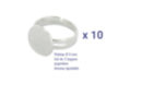 Anillo de bandeja Ø 9 mm - 10 unidads - Anillos - Soportes para Joyería - 10doigts.fr