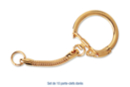 Golden keychains - 10 pieces - Keychains - 10doigts.fr