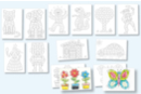 Set of 12 cards to decorate for corn flakes - Magic maize - 10doigts.fr
