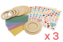 Kits portavelas fiesta de los padres - 3 kits (12 pcs) - Kits fiesta de los padres 58059 - 10doigts.fr