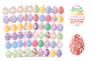 Easter Egg Watercolor Stickers - 1 set (144 stickers) - Easter Stickers - 10doigts.fr