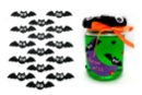 Bat stickers with moving eyes - Set of 15 - Halloween Stickers 36240 - 10doigts.fr
