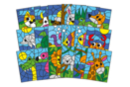 Numbered Coloring Pages - 3 Coordinated Themes (18 Coloring Pages) - Coloring Shapes and Drawings 56083 - 10doigts.fr
