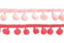 Pom-pom Trim - Rose Tapestry - 2 Trims - Ribbons and Bias - 10doigts.fr