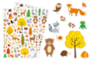 Gomets otoño - 2 planchas (160 gomets) - Gomets animales - 10doigts.fr