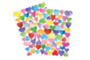 Watercolor Heart Stickers - 2 Sheets - Heart Stickers 58000 - 10doigts.fr