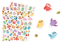 Soft Owl Stickers - 1 set (2 sheets) - Animal Stickers - 10doigts.fr