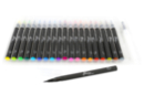 20 watercolor markers + 1 reserve brush - Fancy Markers 57491 - 10doigts.fr