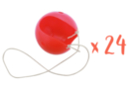 Clown Nose + Elastics - 4 Sets (24 Noses) - DIY Costumes 33177 - 10doigts.fr