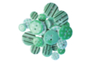 Green ombre patterned buttons - Set of 28 - Buttons - 10doigts.fr