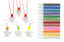Kit of 3 keychains and 3 fillers + 12 tubes of sand - Keychains 42783 - 10doigts.fr