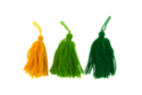 Pompones grandes, gama verde - 3 pcs - Pompones para manualidades creativas - 10doigts.fr