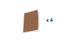 Cuadernos blancos, cubierta kraft (10,5 x 14,5 cm) - 4 unidads - Álbumes y cuadernos 29035 - 10doigts.fr