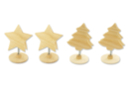 Assorted Memo Clips - Set of 4 (2 stars + 2 trees) - Place Card 37405 - 10doigts.fr