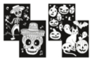 PROMO : Dibujos de felpa de Halloween (calabazas + Esqueletos) - Kits creativos de Halloween 57794 - 10doigts.fr