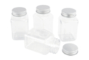 Plastic Square Containers with Lid - 4 pcs - Transparent Plastic 59351 - 10doigts.fr