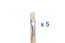 Pinceles planos N°10 - 5 unidads - Pinceles brochas 02368 - 10doigts.fr